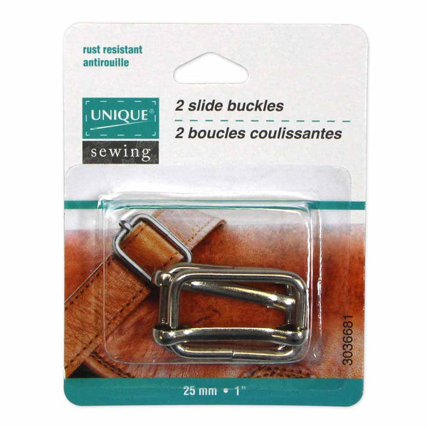 Metal Slide Buckle SILVER 1"