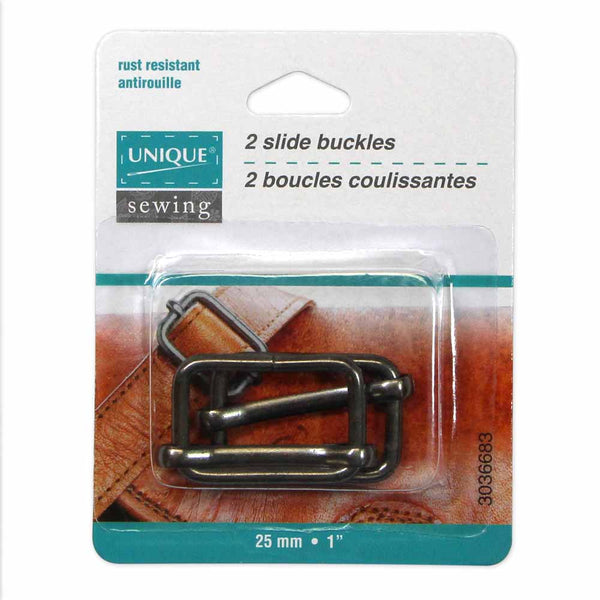 Metal Slide Buckle GUNMETAL 1"