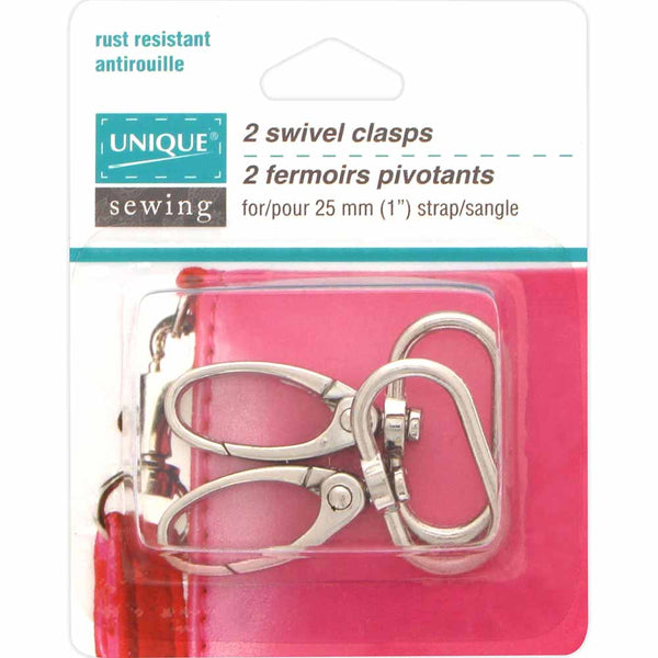 Metal Swivel Clasps/Hooks SILVER 1"