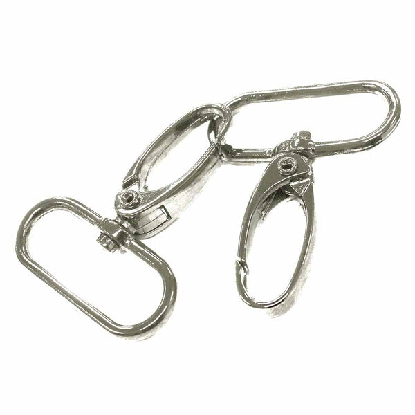 Metal Swivel Clasps/Hooks SILVER 1"