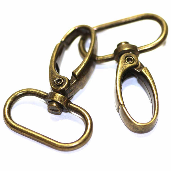 Metal Swivel Clasps/Hooks ANTIQUE GOLD 1"