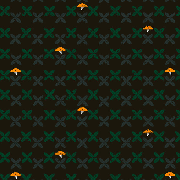 ORGANIC COTTON - Birch Organic Fabric Poplin - Charley Harper Glacier Bay: Palm Shrooms