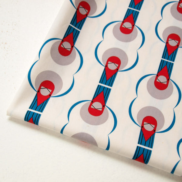 ORGANIC COTTON - Birch Organic Fabric Poplin - Charley Harper Discovery Place Red Crested Cardinal