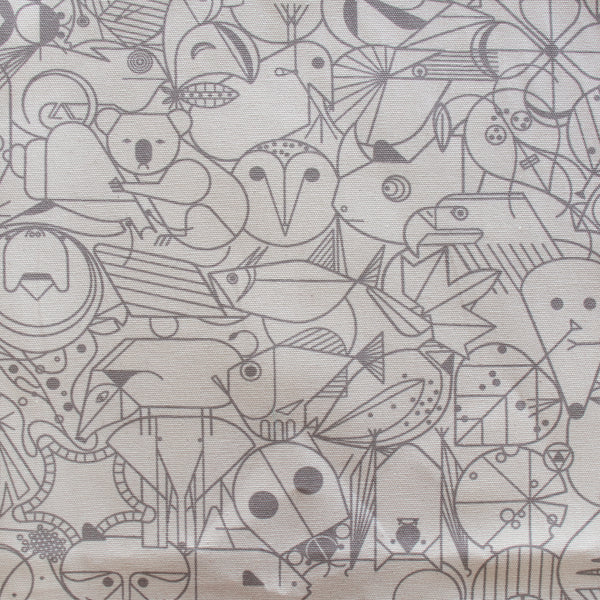Organic Canvas COTTON - 48/50" CANVAS - End Papers FOG - Birch Organic Fabrics (1/2 yard)