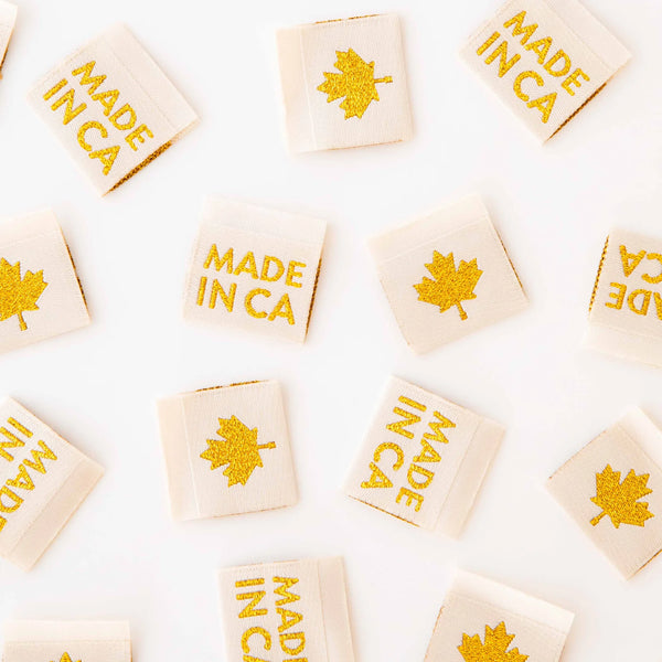 Sarah Hearts Labels - Made in Canada Gold