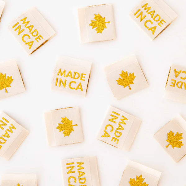 Sarah Hearts Labels - Made in Canada Gold