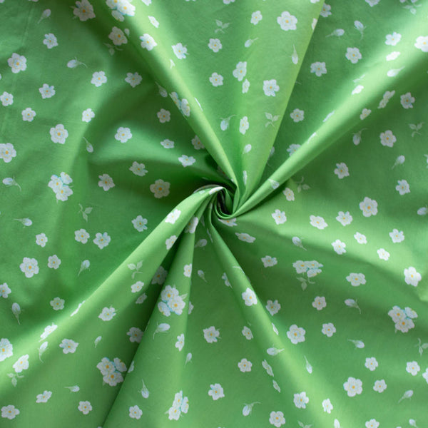 ORGANIC COTTON  - Birch Organic Fabric Poplin - Flowering Trees - Plum Blooms Poplin