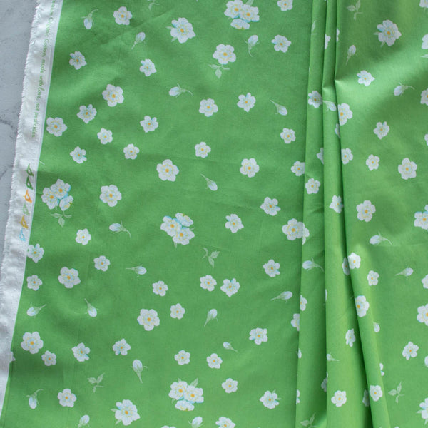 ORGANIC COTTON  - Birch Organic Fabric Poplin - Flowering Trees - Plum Blooms Poplin