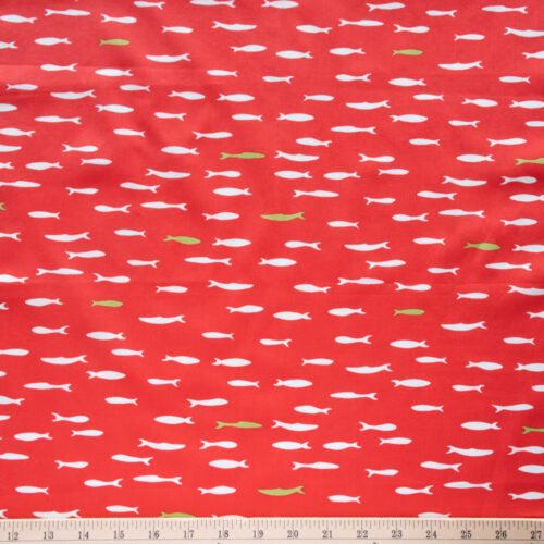 ORGANIC COTTON - Camp Holiday New School Red Tide by JayCyn