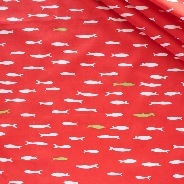 ORGANIC COTTON - Camp Holiday New School Red Tide by JayCyn