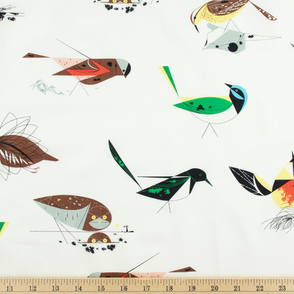 ORGANIC COTTON - Charley Harper Western Birds - Western Birds Main poplin