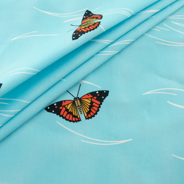 ORGANIC COTTON - Charley Harper Hawaiian Volcanoes - Butterfly Flight - Birch Organic Fabric