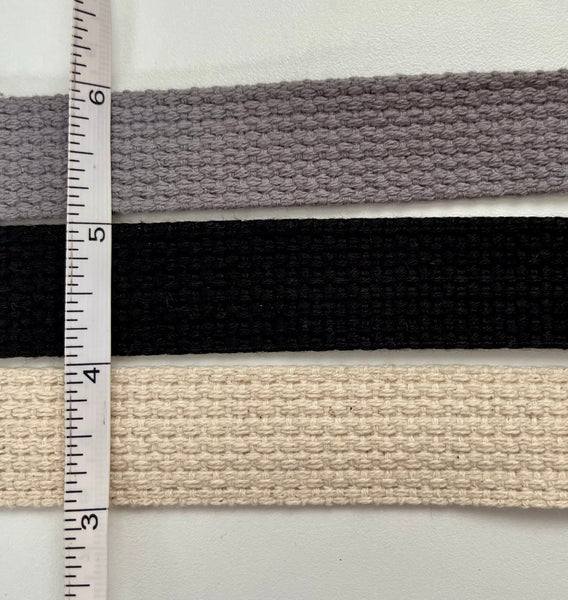 Webbing - 100% Cotton Webbing 1" BEIGE (1/2 yard increments)