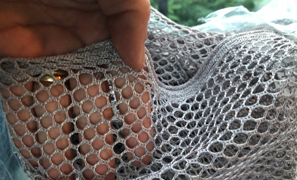***60" WIDE MESH - GREY - (1/2 yard)