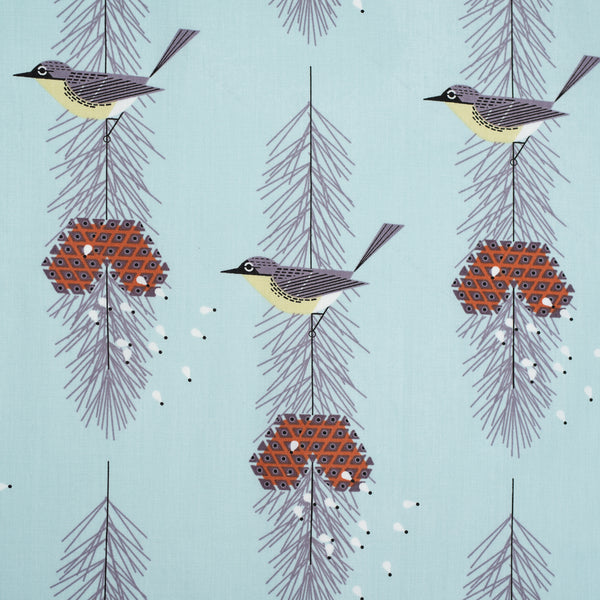 ORGANIC COTTON - Charley Harper - Kirtland Warbler - Birch Organic Fabric