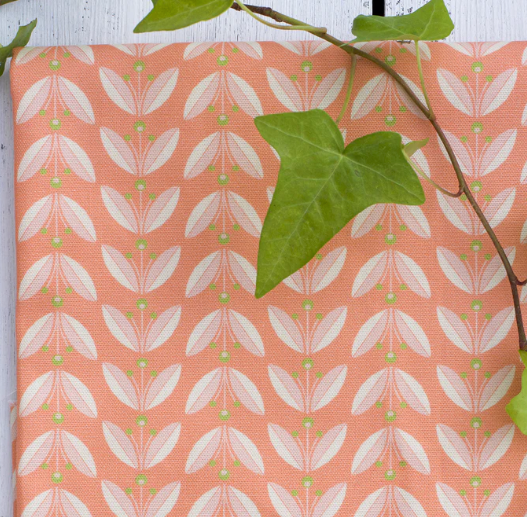 Organic Canvas COTTON - CANVAS - Monaluna Organic - Lingonberries BLUSH - (1/2 yard)