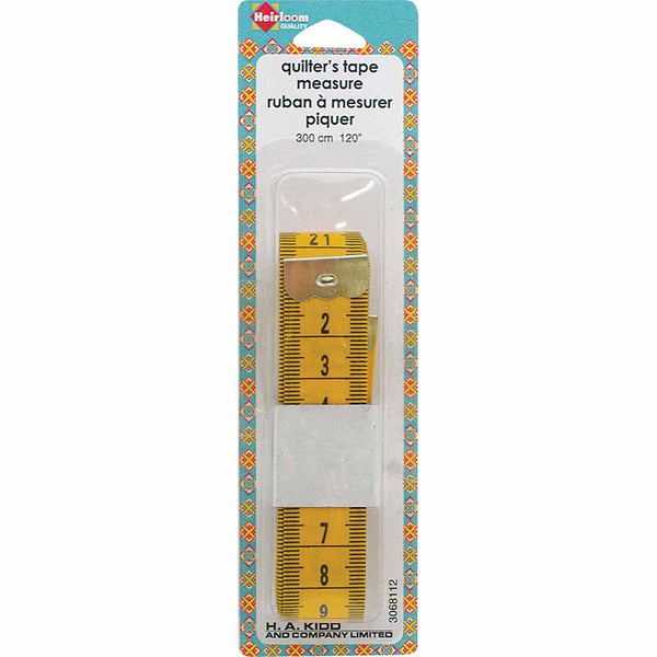 HEIRLOOM Quilters' Tape Measure - Extra Long - 300cm (120″)