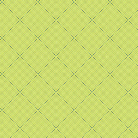 COTTON - Andover - Fabric from the Attic Gridlock - Celery - Giucy Giuce