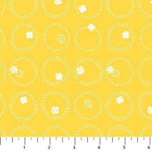 COTTON - FIGO fabrics - Lucky Charms Basics - Yellow Clover