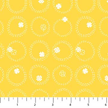 COTTON - FIGO fabrics - Lucky Charms Basics - Yellow Clover