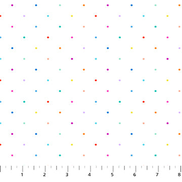 COTTON - FIGO fabrics - Dovetail - White Multi Ditsy Dots