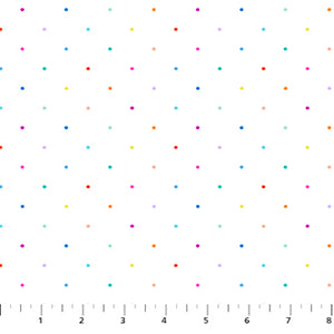 COTTON - FIGO fabrics - Dovetail - White Multi Ditsy Dots