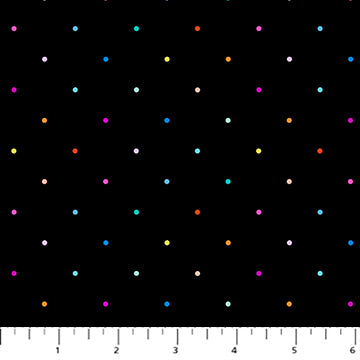 COTTON - FIGO fabrics - Dusk - Black Multi Ditsy Dots