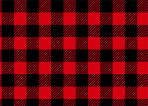COTTON - Robert Kaufman -  PURELY CANADIAN EH: UNDER THE NORTHERN LIGHTS - Red Black Check - Crimson