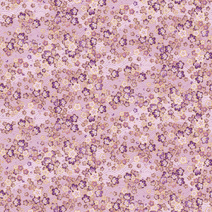 COTTON - Timeless Treasures - Shizuka Weave and Florals - Pink with matallic accents