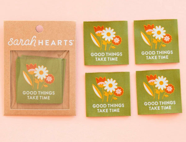 Sarah Hearts Labels - Good Things Take Time
