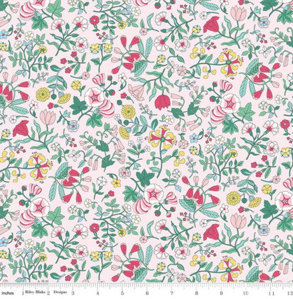 COTTON - Liberty Fabrics - Flower Show Sunrise Wildflower Field C