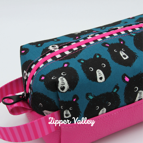 Chunky Zebra Stripes - Size #5 PINK Nylon Coil Zipper Tape - pkg of 3 yards