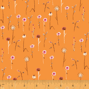 COTTON - Heather Ross - Far Far Away 3 - Wildflowers - Orange