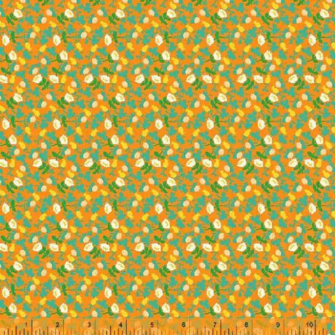 COTTON - Heather Ross - Lucky Rabbit - Calico Orange