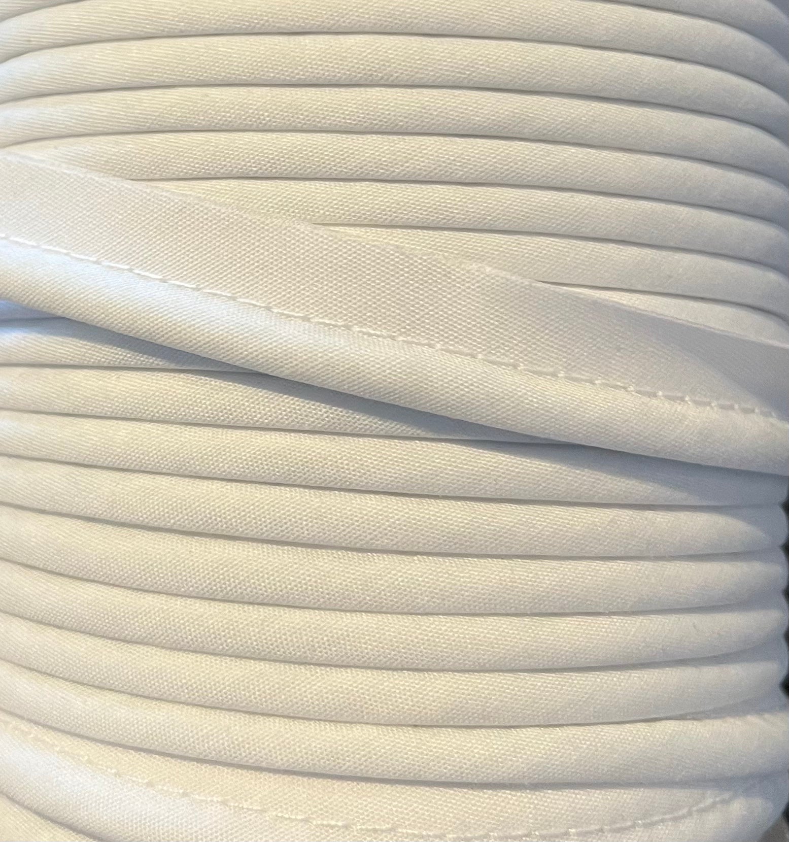 4mm PIPING Poly Cotton 65/35 WHITE (1/2 yard)