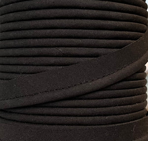 4mm PIPING Poly Cotton 65/35 BLACK (1/2 yard)