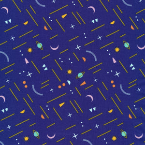 ORGANIC COTTON - Cloud 9 fabrics - Stardust - Wild Cosmos -Elizabeth Olwen