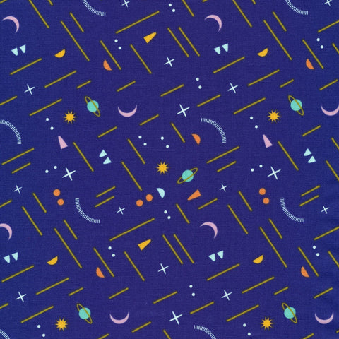 ORGANIC COTTON - Cloud 9 fabrics - Stardust - Wild Cosmos -Elizabeth Olwen