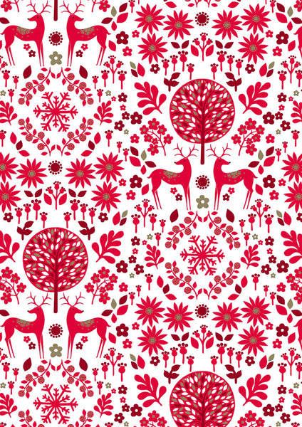 COTTON - Dashwood Studios - Starlit Hollow - Red with Metallic Accents