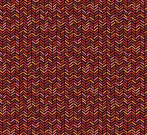 COTTON - Makower UK - Autumn Days - Herringbone Red