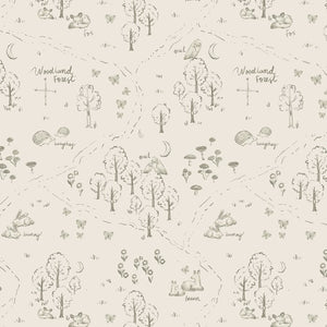 COTTON - Dear Stella - Willow Woodland Map, Gardenia