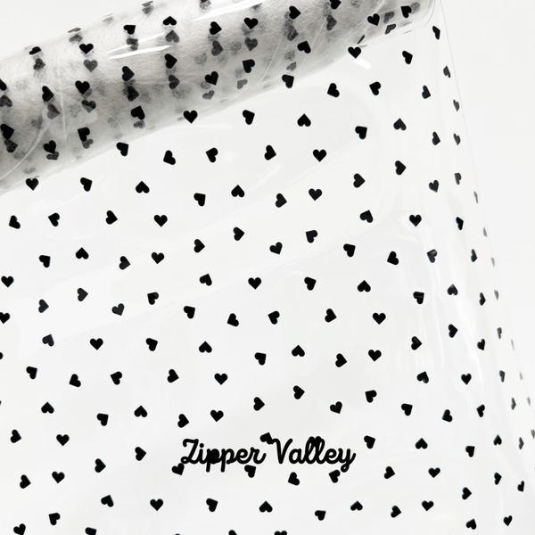Dainty Hearts - Clear TPU Vinyl Roll 12” x 52”