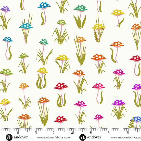 COTTON - Andover - Color Wheel Mushroom Parade - DAY - Alison Glass