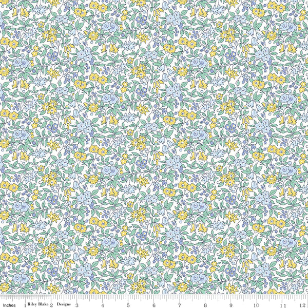 COTTON - Liberty Fabrics by Riley Blake - Flower Show Sunrise Forget Me Not Blossom G