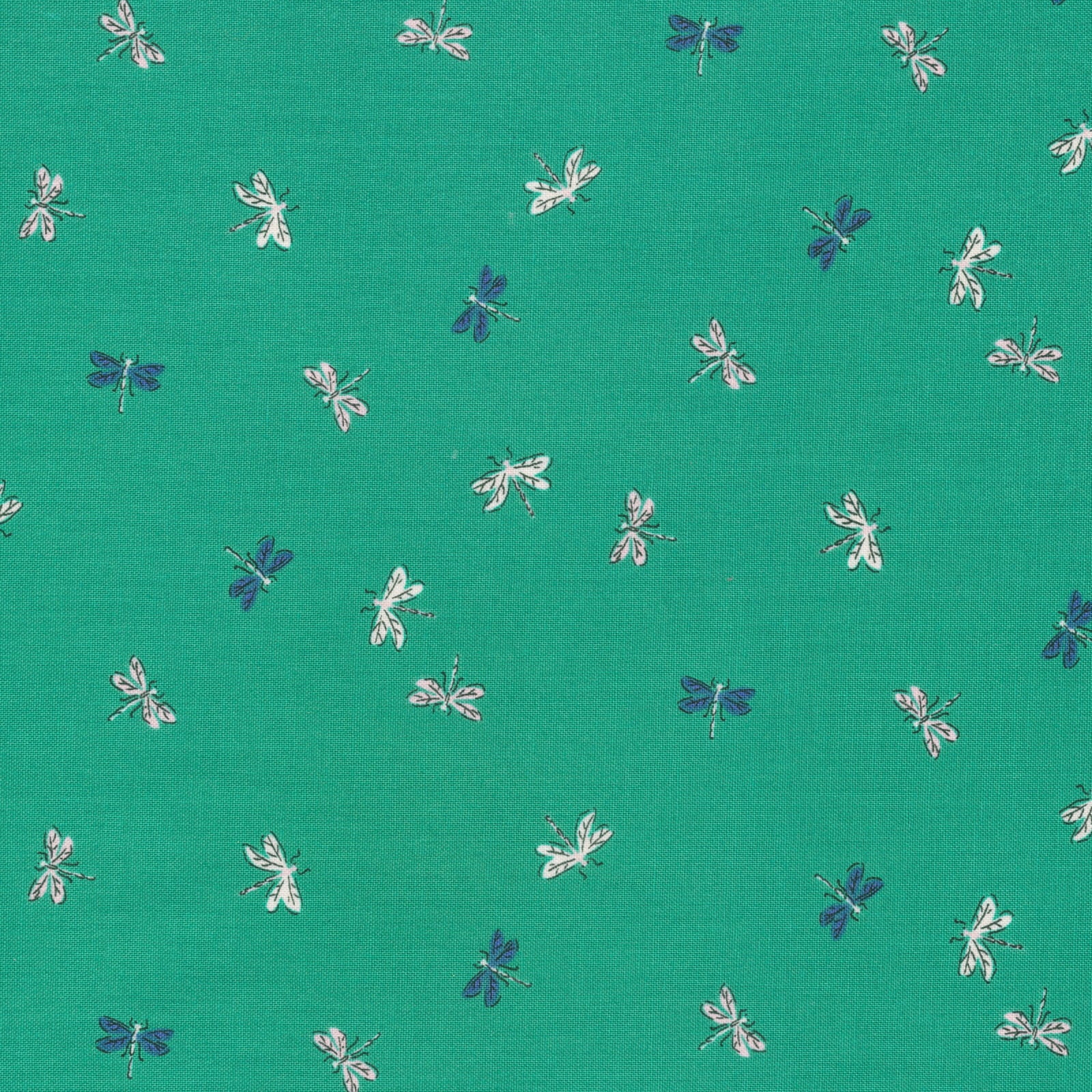 ORGANIC COTTON - Cloud 9 fabrics - Natural Beauty - Drayton Dragonflies