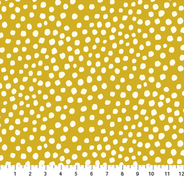 COTTON - FIGO fabrics - Garden Jubilee - Gold Dots