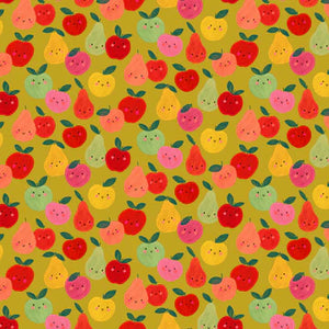 COTTON - Dashwood Studios - Kate McFarlane - Happy Fruit - Orchard Fruit