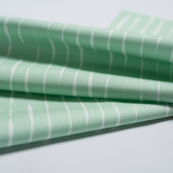 ORGANIC COTTON - quilting/poplins - Stroke Mint - Jenny Ronen Basics - Birch Organic Fabric