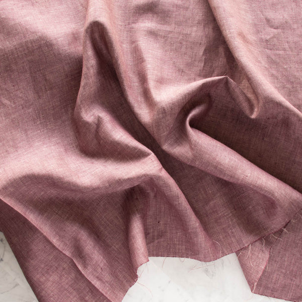 Birch Fabrics - Sour Grapes Yarn Dyed 100% Linen - OEKO-Tex - 56" wide (1/2 yard)