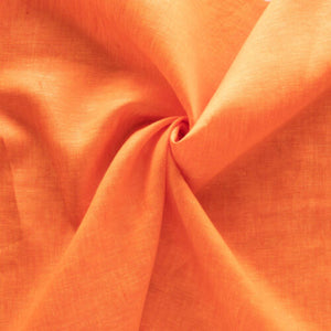 Birch Fabrics - Clementine Yarn Dyed 100% Linen - OEKO-Tex - 56" wide (1/2 yard)